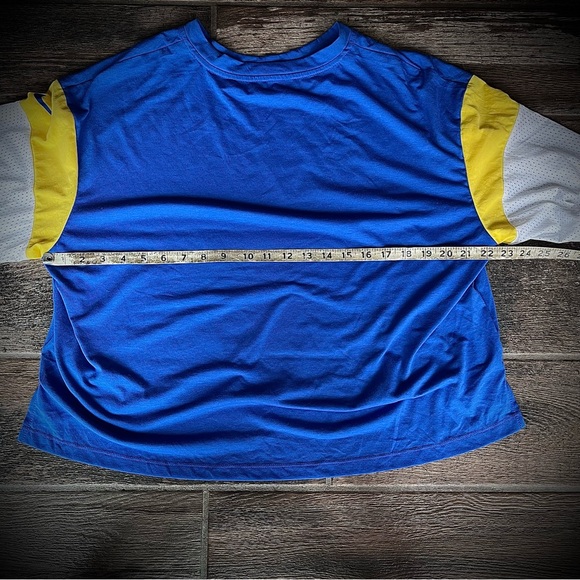NFL Team Apparel Los Angeles Rams jersey t shirt XL Juniors blue and gold - Picture 5 of 7